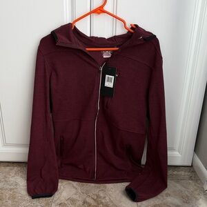 NWT Motion Maroon Full Zip Hoodie | Sz S